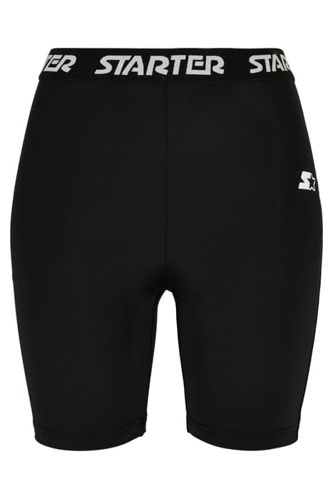 LADIES STARTER LOGO TAPE CYCLE SHORTS BLACK 4