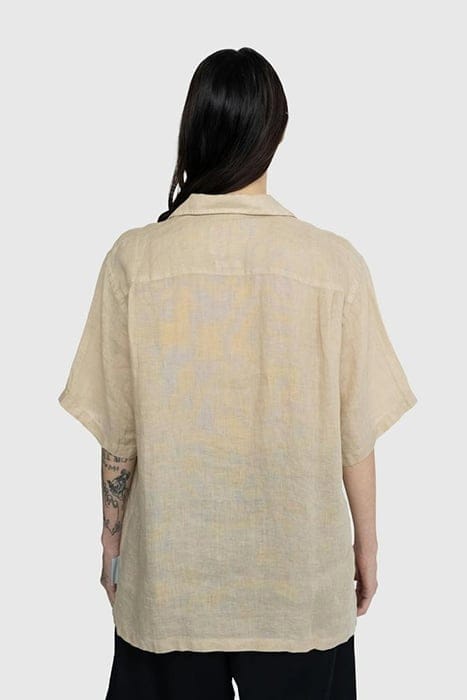 HIGHSNOBIETY – LINEN SHORT-SLEEVE SHIRT BEIGE 2