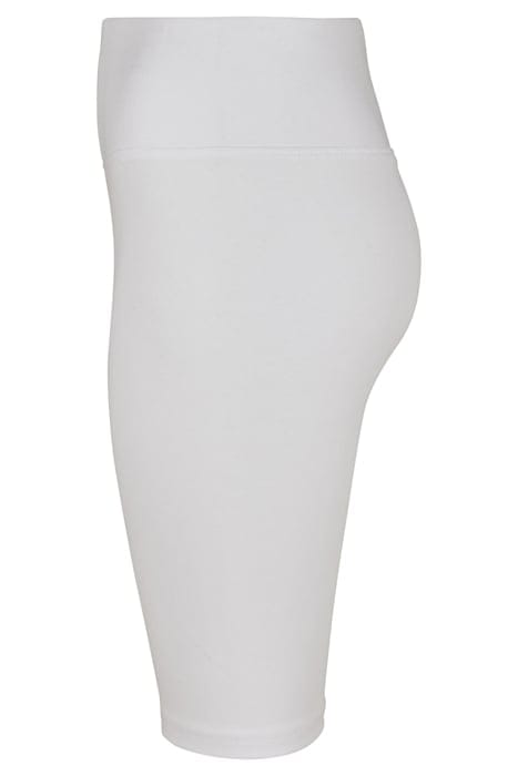 LADIES HIGH WAIST CYCLE SHORTS WHITE 3