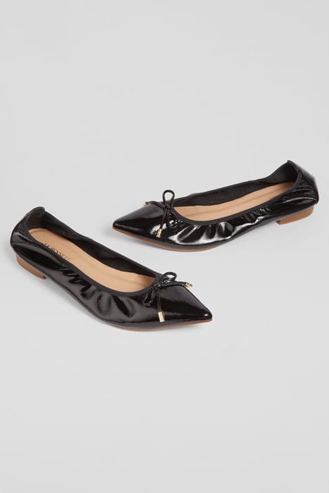 TILLY POINTED BALLERINA SHOES BLACK 4
