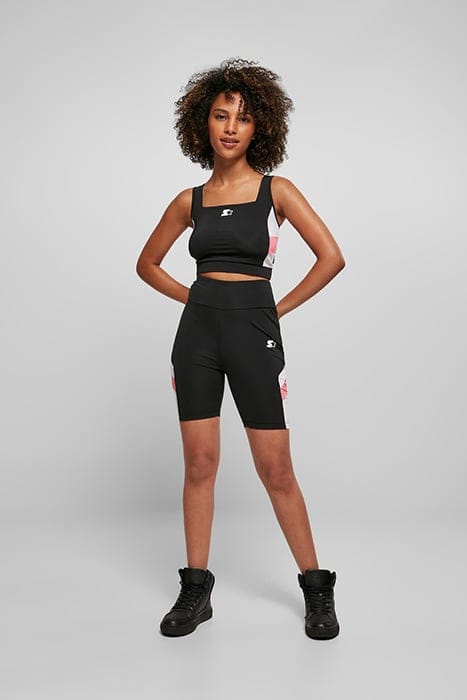 LADIES STARTER CYCLE SHORTS BLACK/WHITE 3