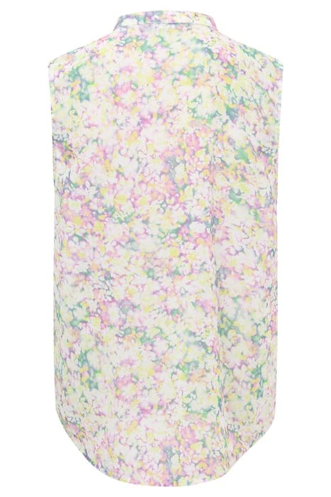 DONNA RUFFLE SLEEVELESS TOP STRAWBERRY SHAKE M 2