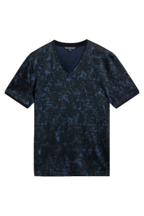 WOOSTER SLIM FIT SS LINENV-NECK MIDNIGHT 2