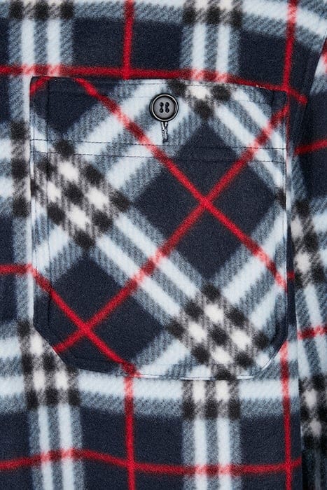 HOODED POLAR FLEECE OVERSHIRT MIDNIGHTNAVY/RED 10