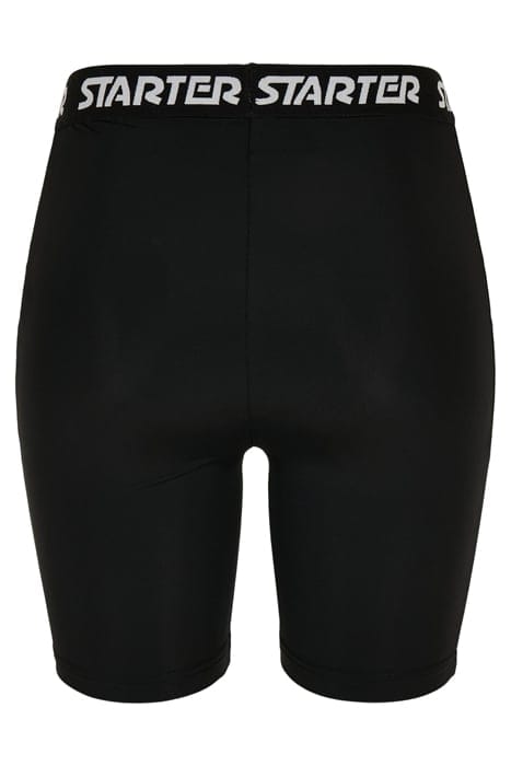 LADIES STARTER LOGO TAPE CYCLE SHORTS BLACK 5
