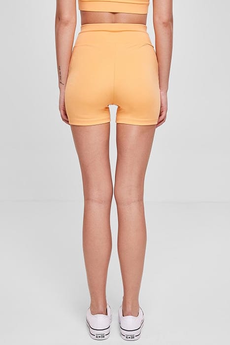 LADIES RECYCLED HIGH WAIST CYCLE HOT PANTS PALEORANGE 2
