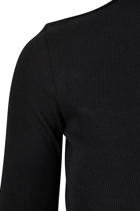 LADIES RIB BACK CUT OUT LONGSLEEVE BLACK 9