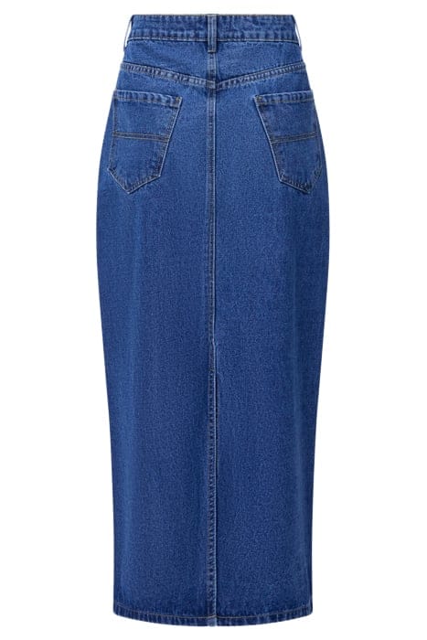DENIM MIDI BACK SPLIT SKIRT SZ18 VINTAGE 2