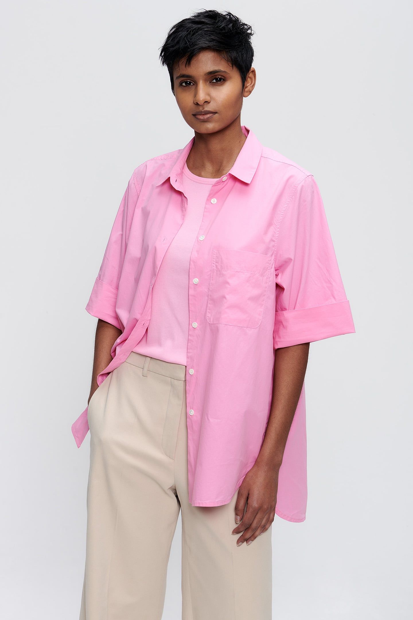 ORGANIC COTTON SHORT SLV SHIRT PEONIA 4