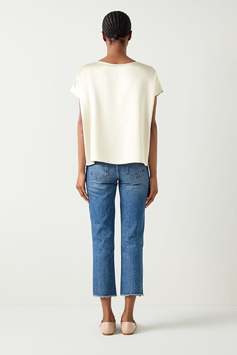 LENA SATIN T-SHIRT ECRU 3
