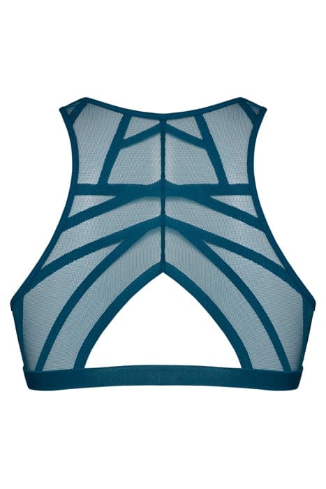 THE ILLUSIONIST TRANSPARENT PETROL BRALETTE BRA 4