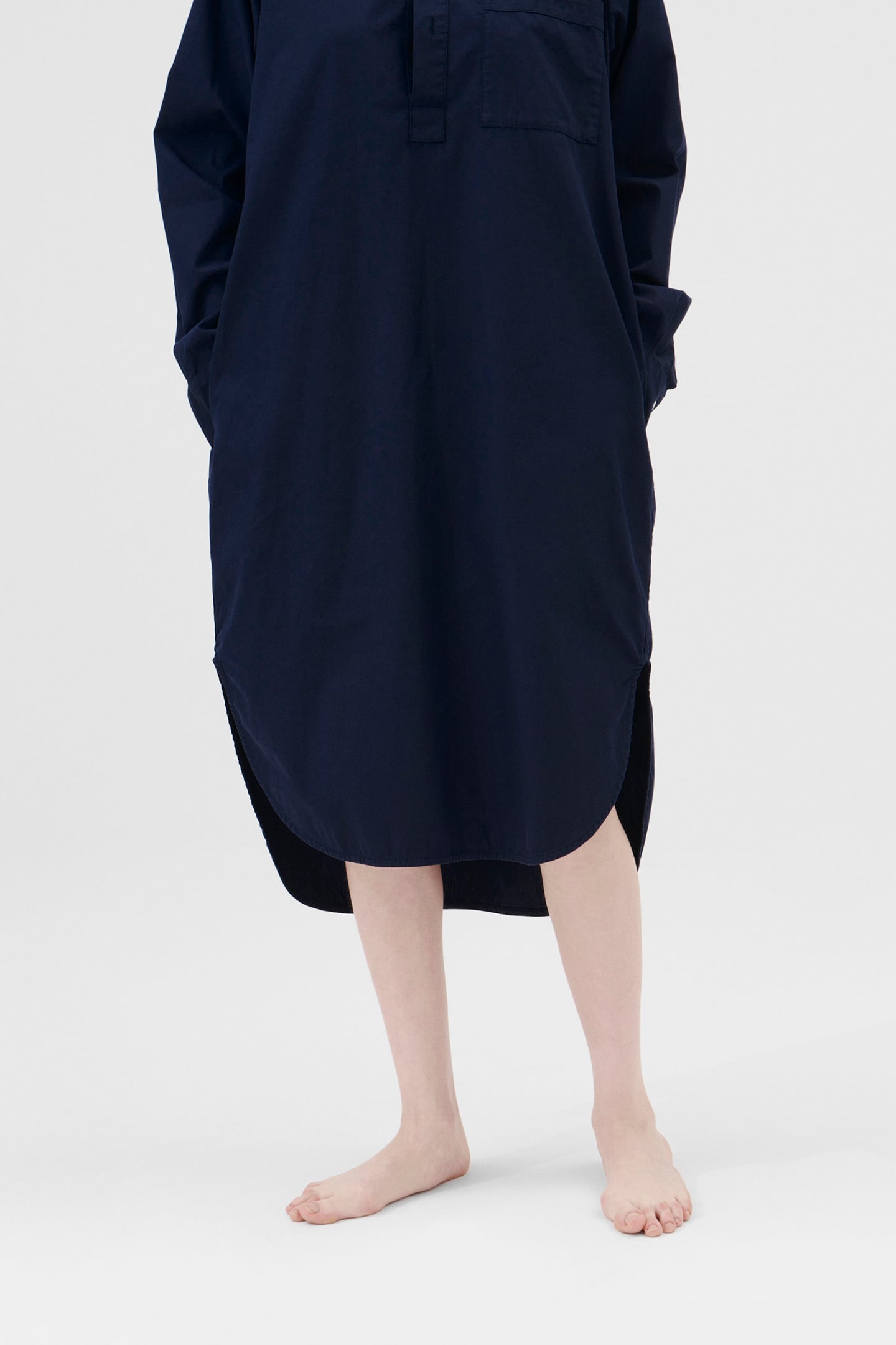 UNISEX POPLIN, NIGHT SHIRT TRUE NAVY 1
