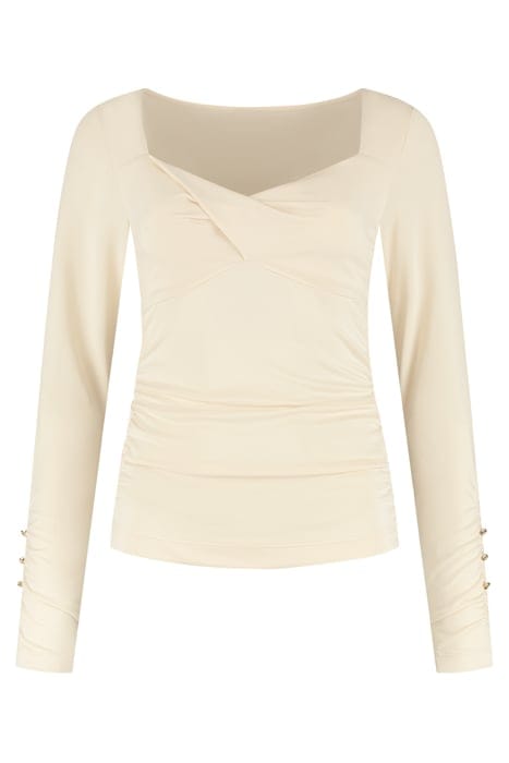 TWIST SHOULDER TOP VANILA 1