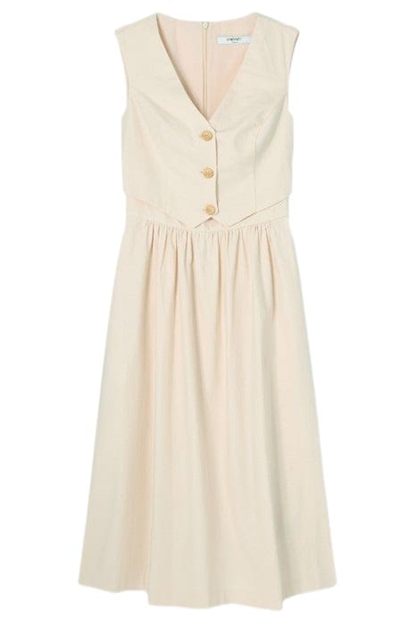 PERNILLE MIDI MIDI DRESS ECRU 3
