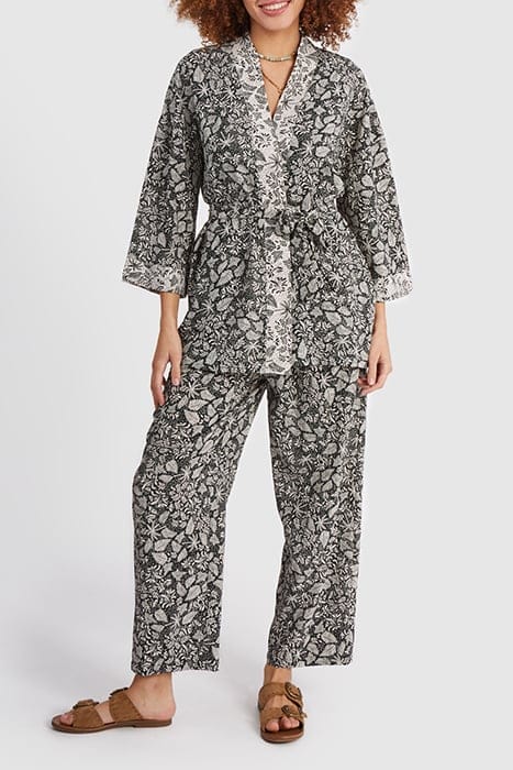 GREEN BOTANICAL PRINT KIMONO JACKET 2