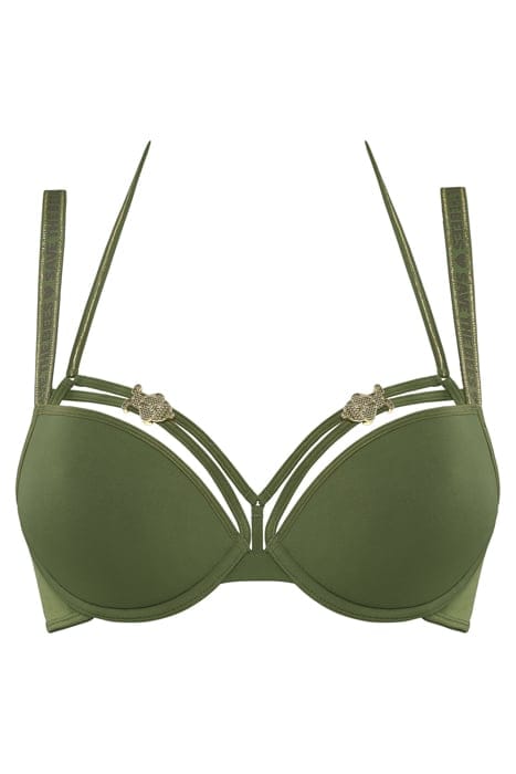 QUEEN BEE OLIVE GREEN PUSH UP BRA 3