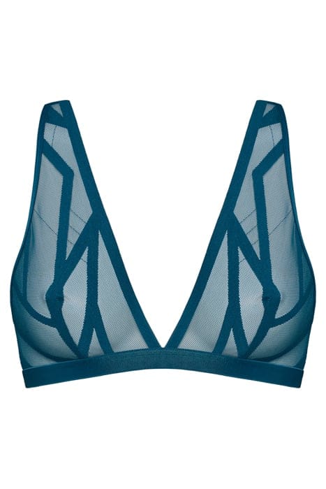 THE ILLUSIONIST TRANSPARENT PETROL BRALETTE BRA 3