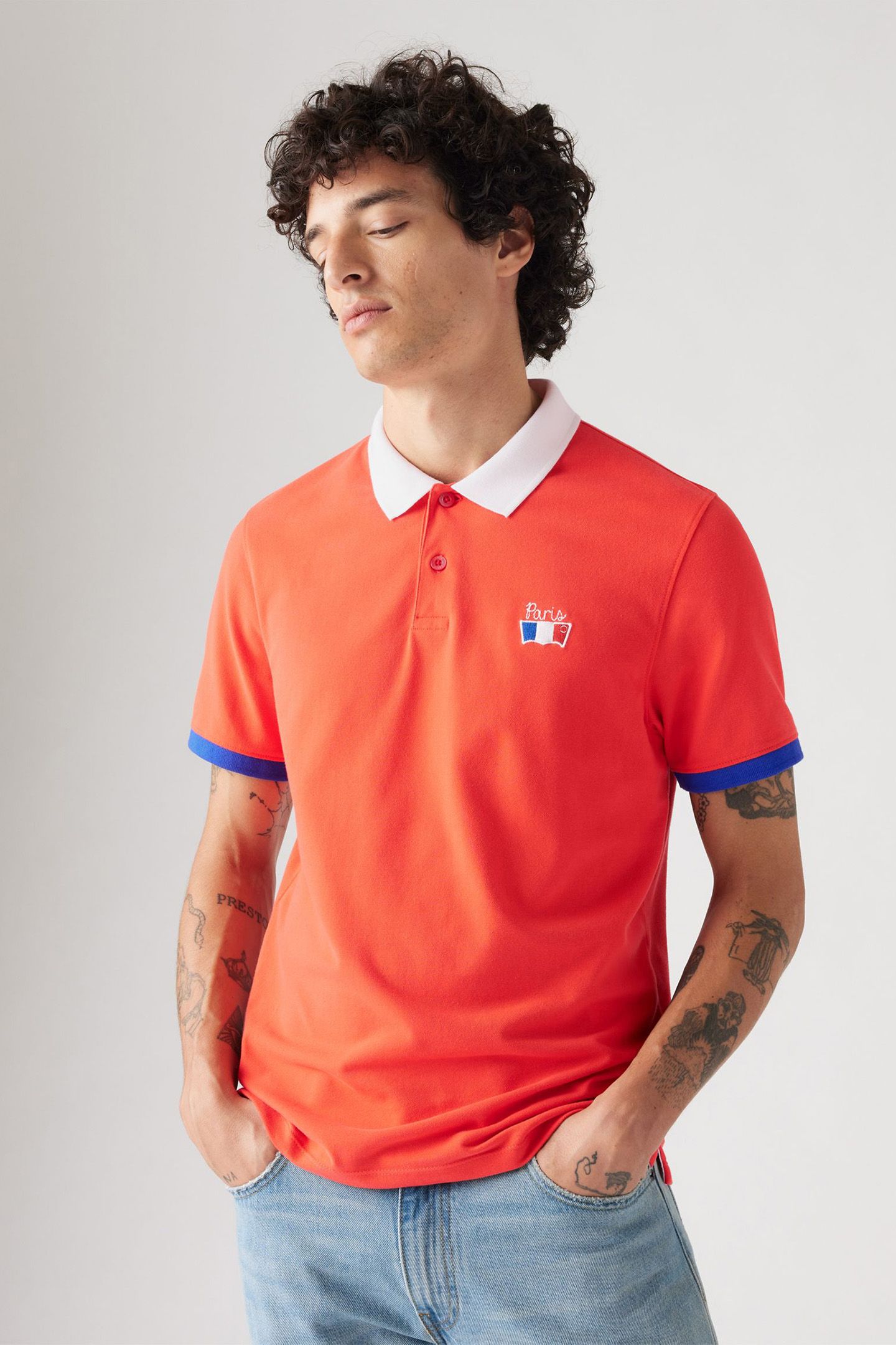 SLIM HOUSEMARK POLO RACING RED PIQUE 4
