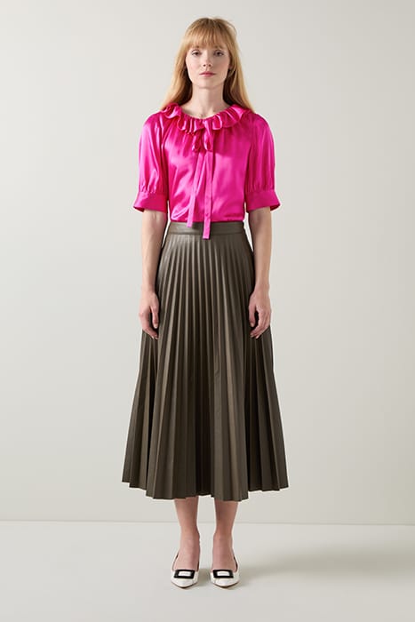 COCO FRILL BLOUS BRIGHT PINK 2
