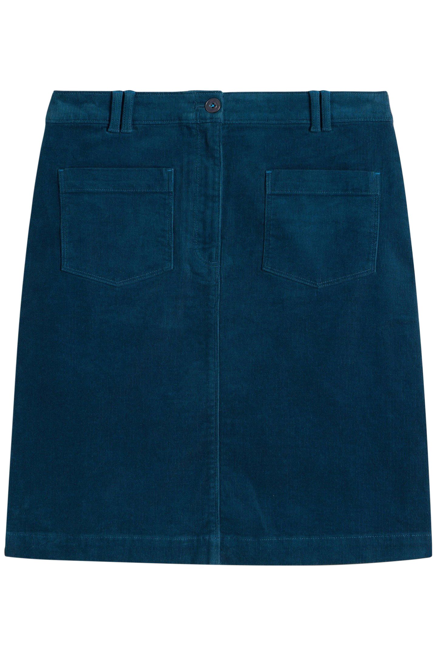 MELODY ORGANIC CORD SKIRT MID TEAL 3