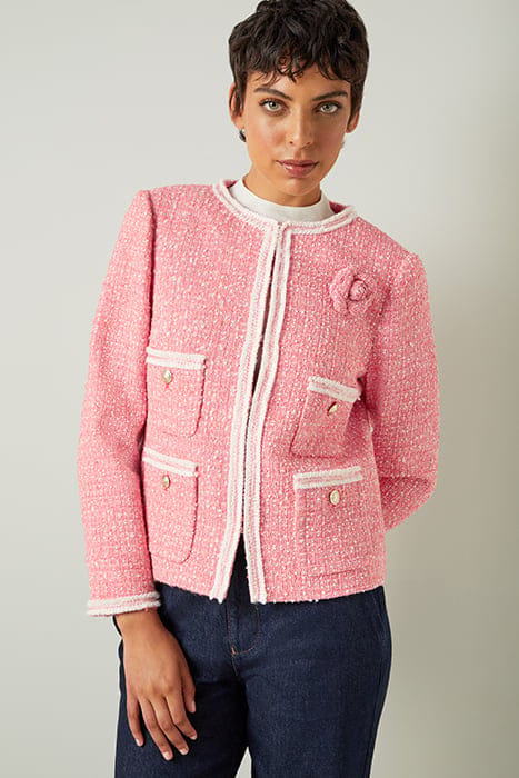 CHARLIE TWEED JACKET PINK/CREAM | Online Outlet | Otrium