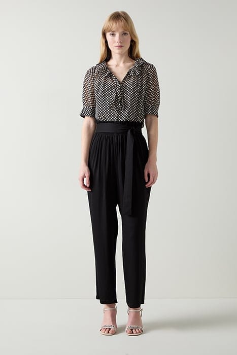 COCO TIE STRAIGHT JEANS  BLACK 1