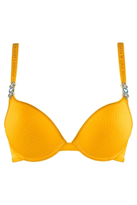 LADY LEAF BRIGHT OCHRE PUSH UP BRA 3