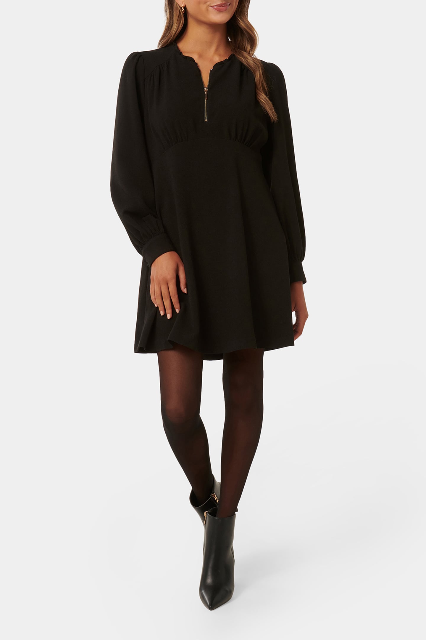 JENSEN PETITE RING PULLER MINI DRESS BLACK 3