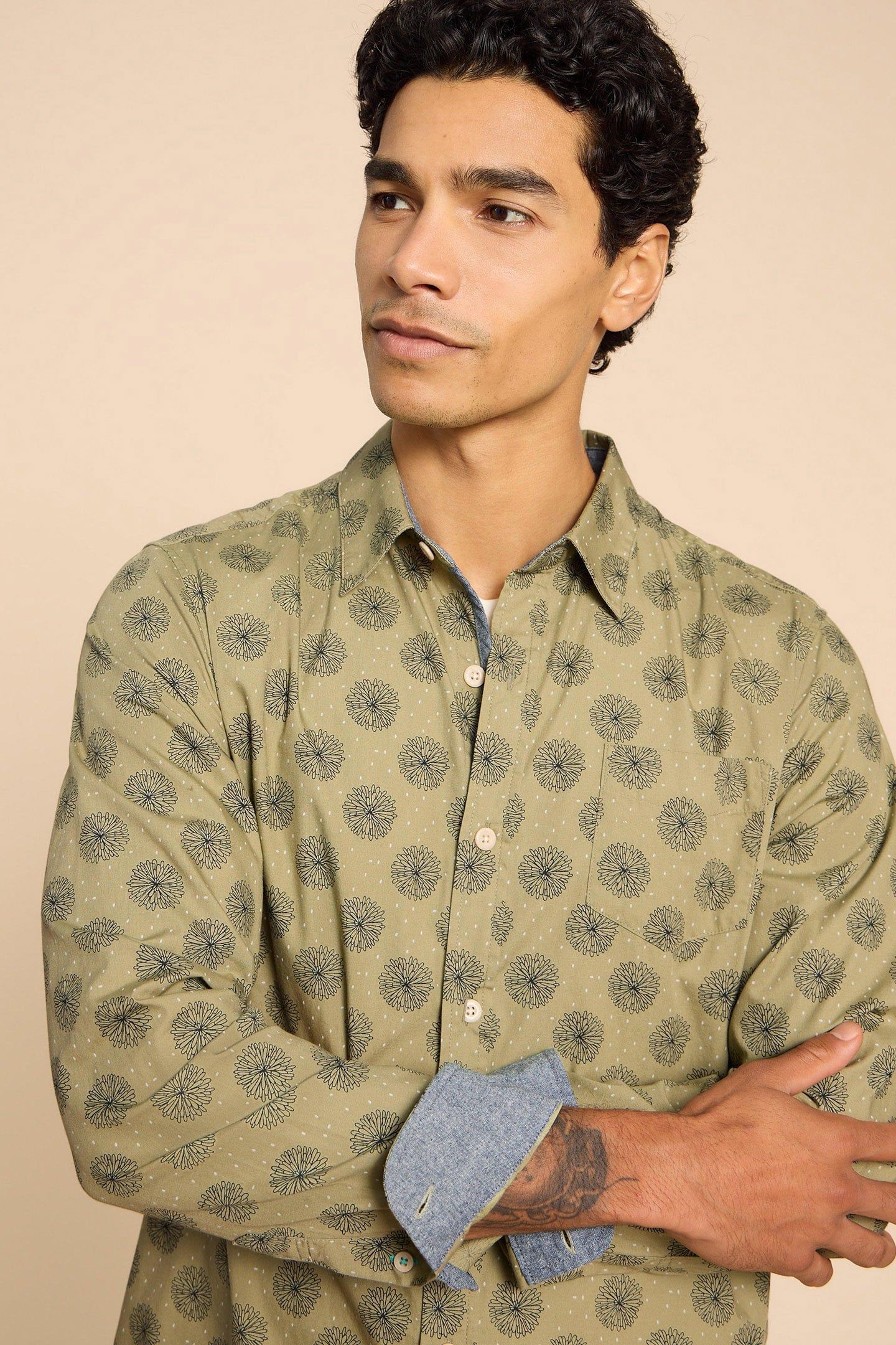 DAISY FLORAL PRINTED SHIRT GREEN PRINT 6
