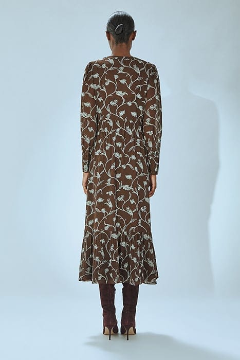 LUCIAN TEIRED SHIRT DRESS BROWN 2