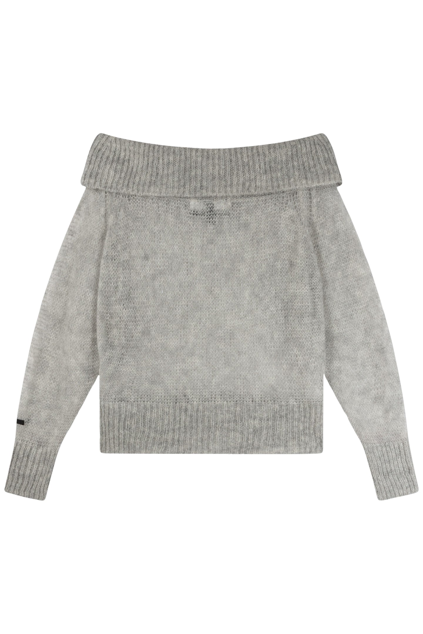 THIN OFF SHOULDER SWEATER LIGHT GREY MELEE 3
