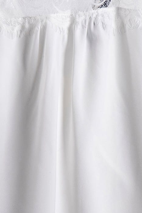 ALEDA CREPE LIGHT LACE V BK TP WHITE 3