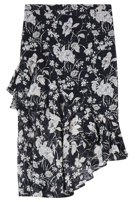 WINONA AYSMETRIC MIDI SKIRT BLACK/CREAM 3