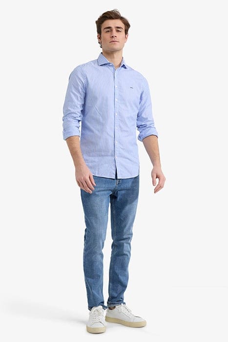 STRIPE SHIRT MEDIUM BLUE 2