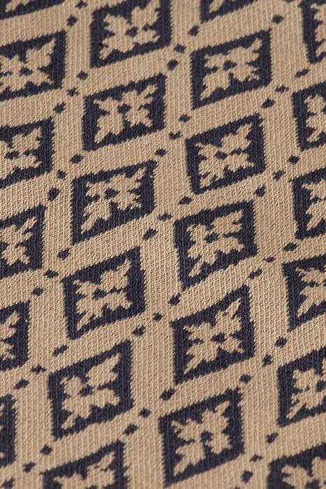 DIAMOND JACQUARD KNIT CAMP LT PASTEL BROWN 3