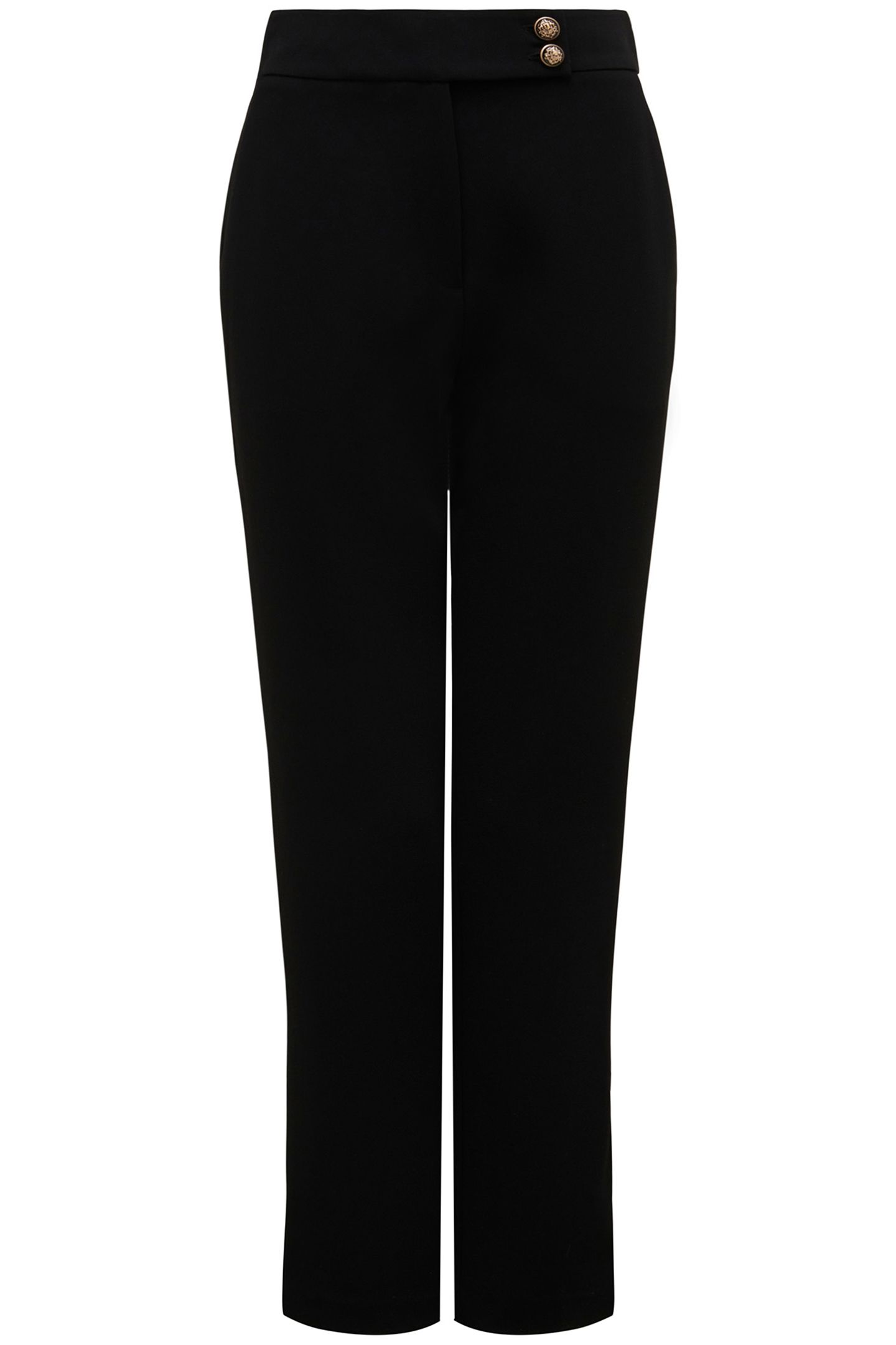 KYLIE BUTTON CIGARETTE PANTS BLACK 4