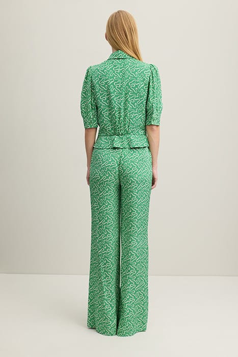 ESME RIBBON WIDE-LEG & FLARED JEANS GREEN 2
