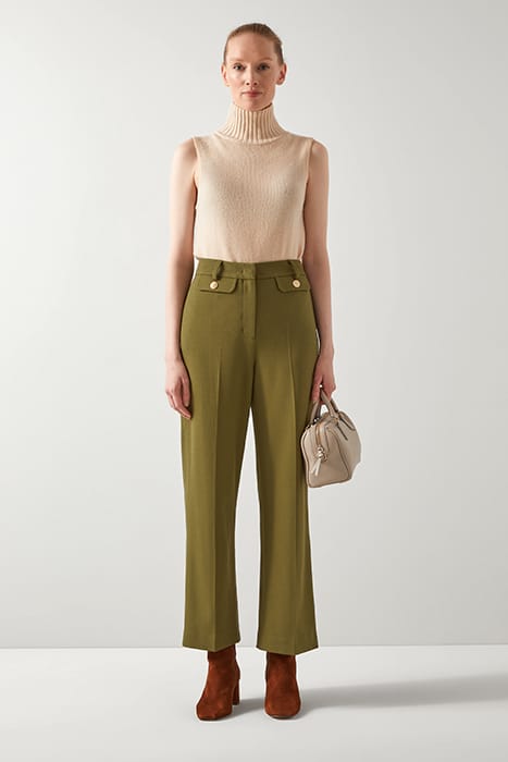 BILLIE CROP WIDE-LEG & FLARED JEANS OLIVE 1