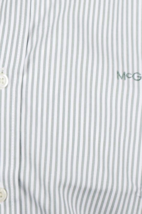 STRIPED POPLIN SHIRT LIGHT OLIVE 9