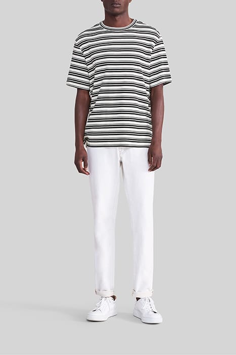 CHALK T-SHIRT WITH NAVY SAILOR STRIPES 3