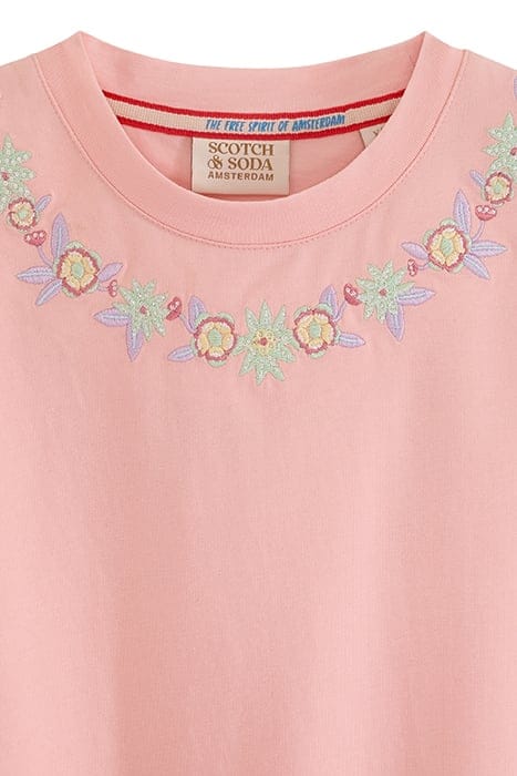 GIRL S&S DENIM GROUP STRETCH JERSEY/ SWISS DOT FASHION TOP L 3