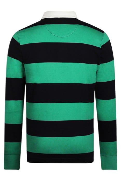 RUGBY 2 STRIPE MEDIUM GREEN 2