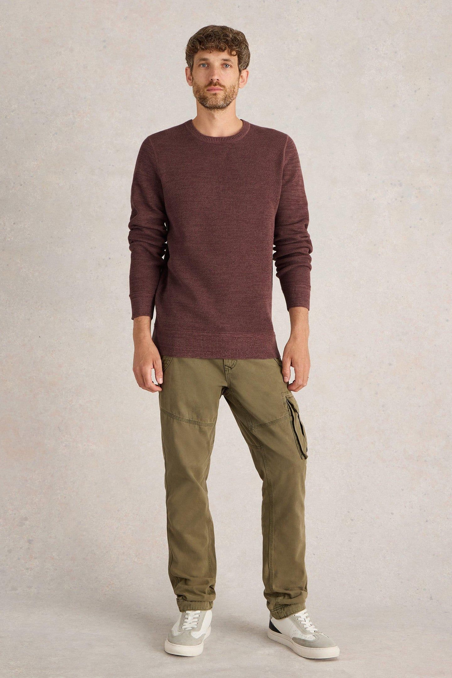 ATTADALE CREW NECK JUMPER DARK PINK 1