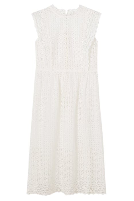 LAILA PETITE MIDI DRESS WHITE 3