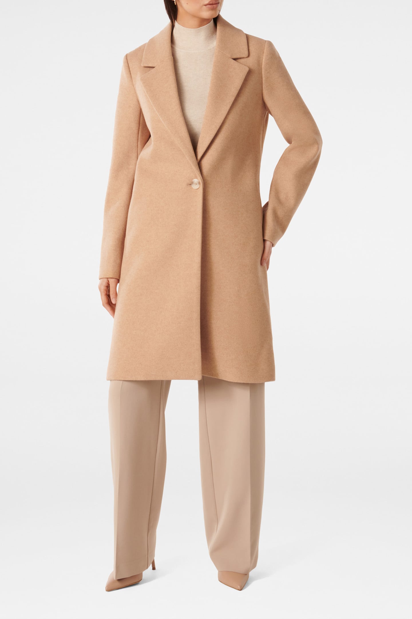 BILLIE LONGLINE COATIGAN CAMEL MARLE 1