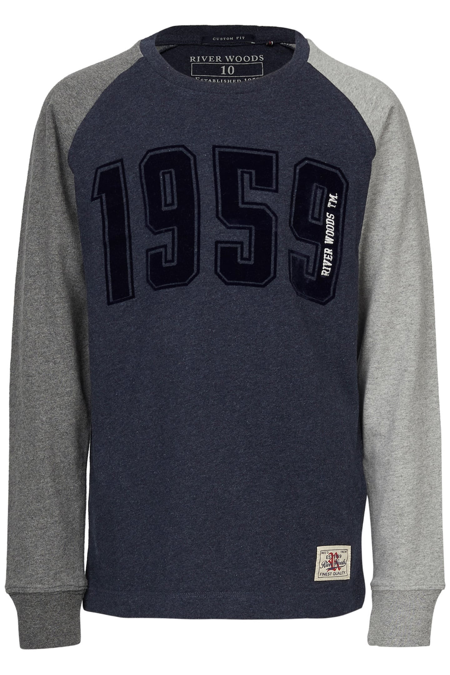 TRICOLORED RAGLAN T-SHIRT IN BLUE 1