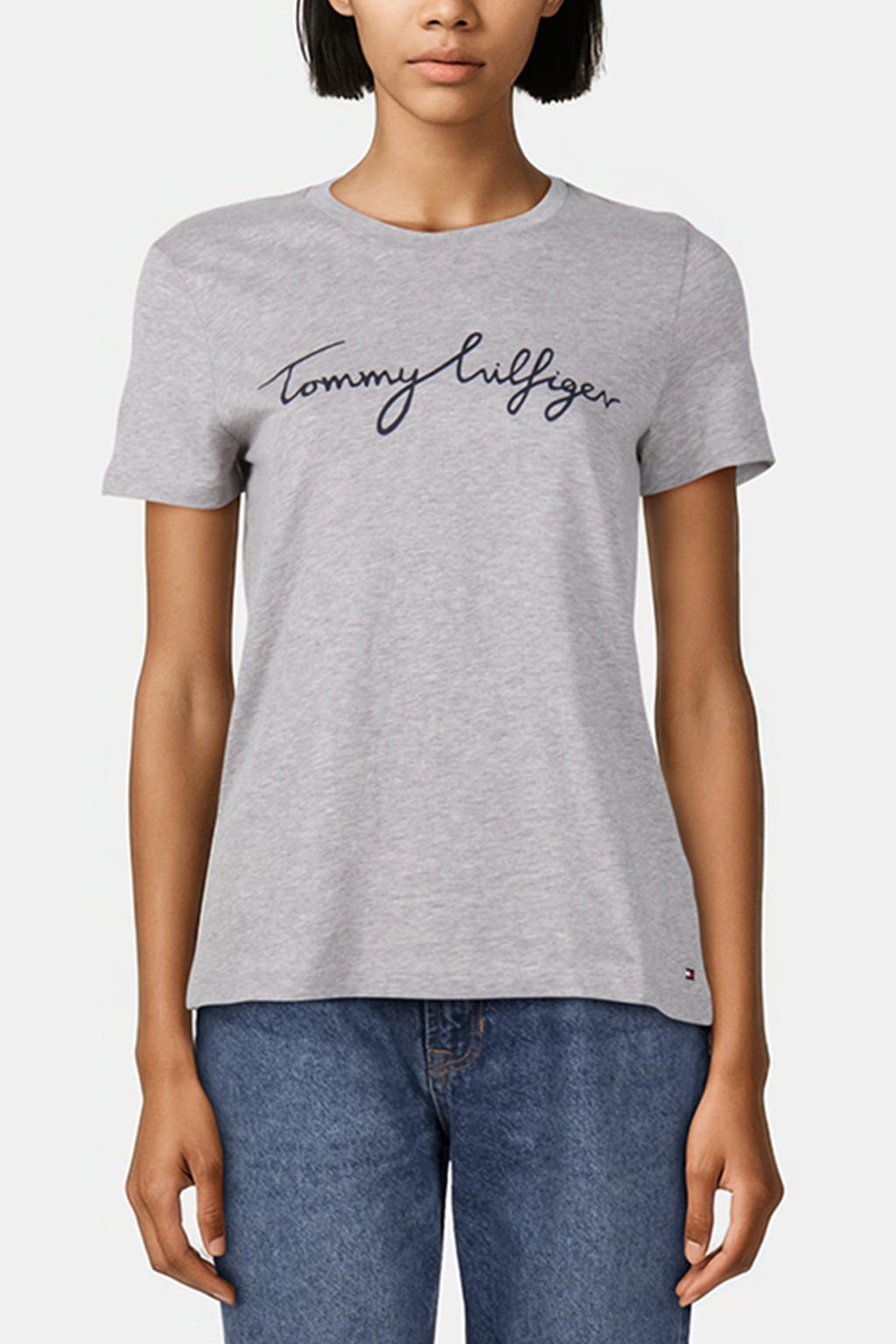 HERITAGE CREW NECK T-SHIRT LOOSE FIT LIGHT GREY 1