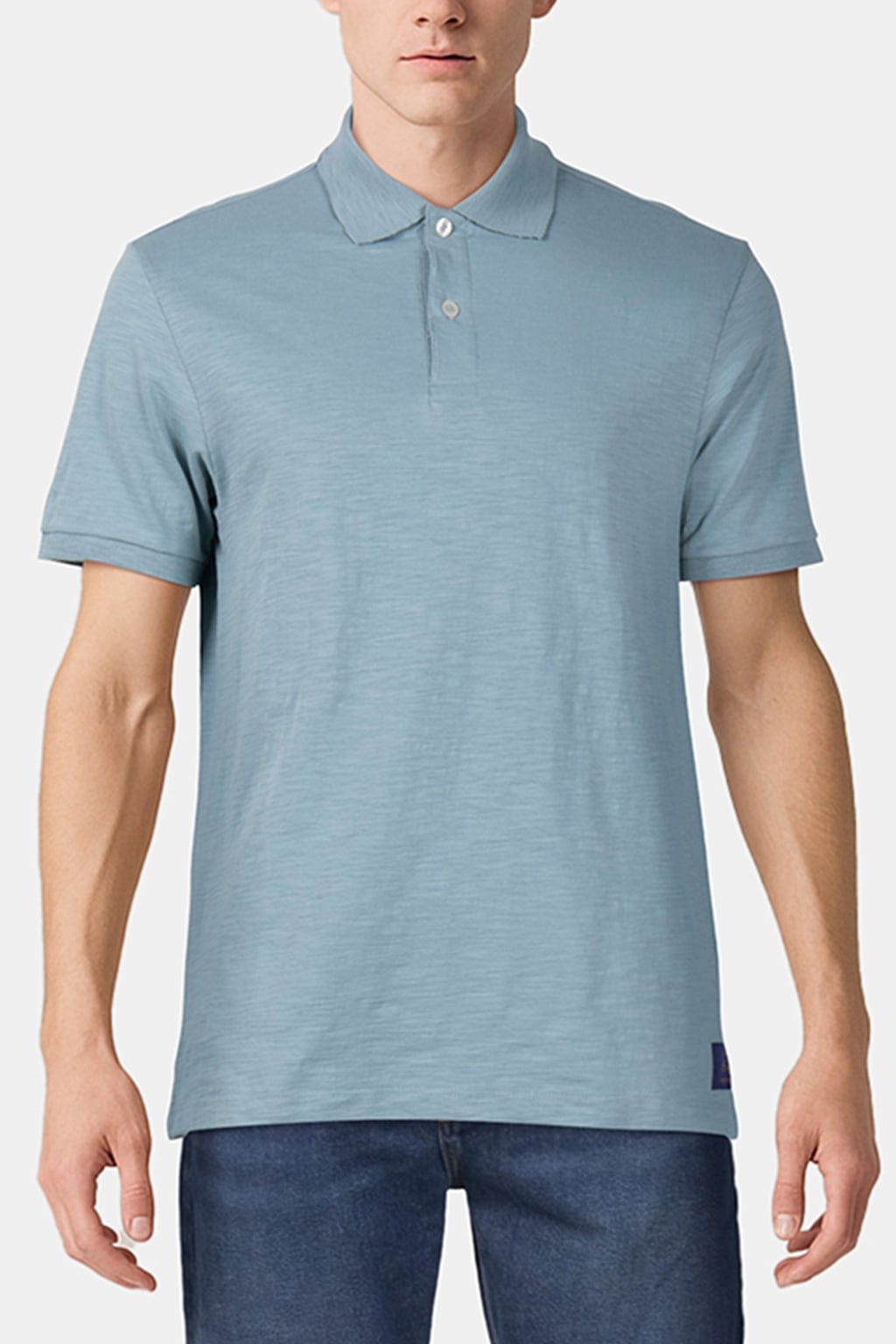 SLUB SS POLO BAY BLUE 1