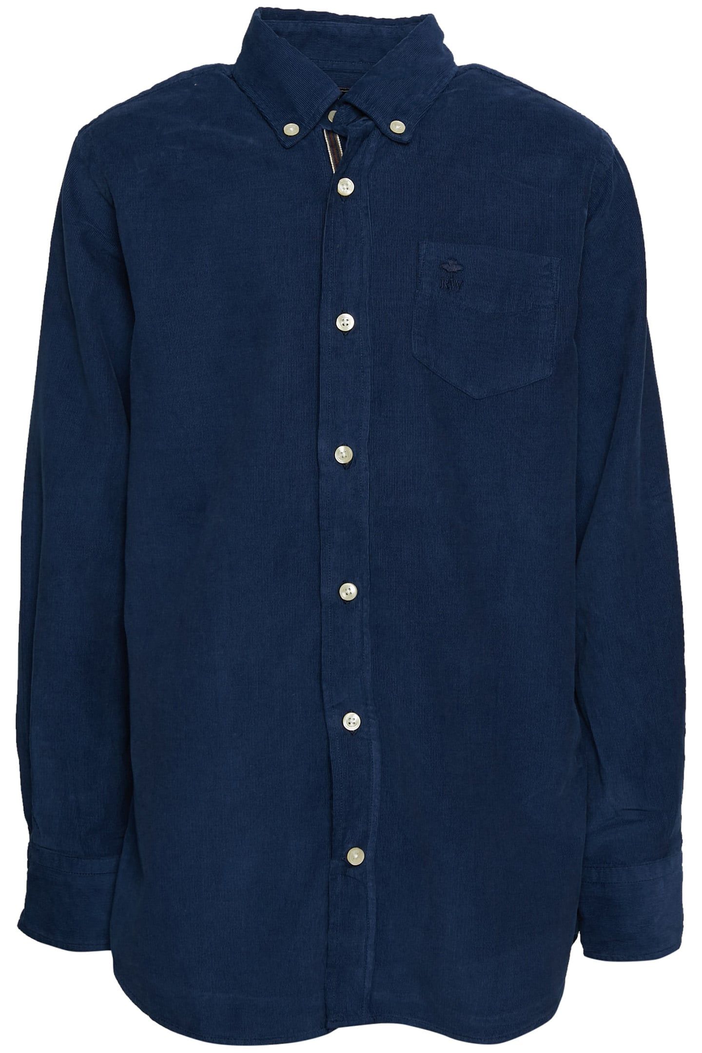 CUSTOM FIT WALLSTREET VELVET SHIRT IN BLUE 1