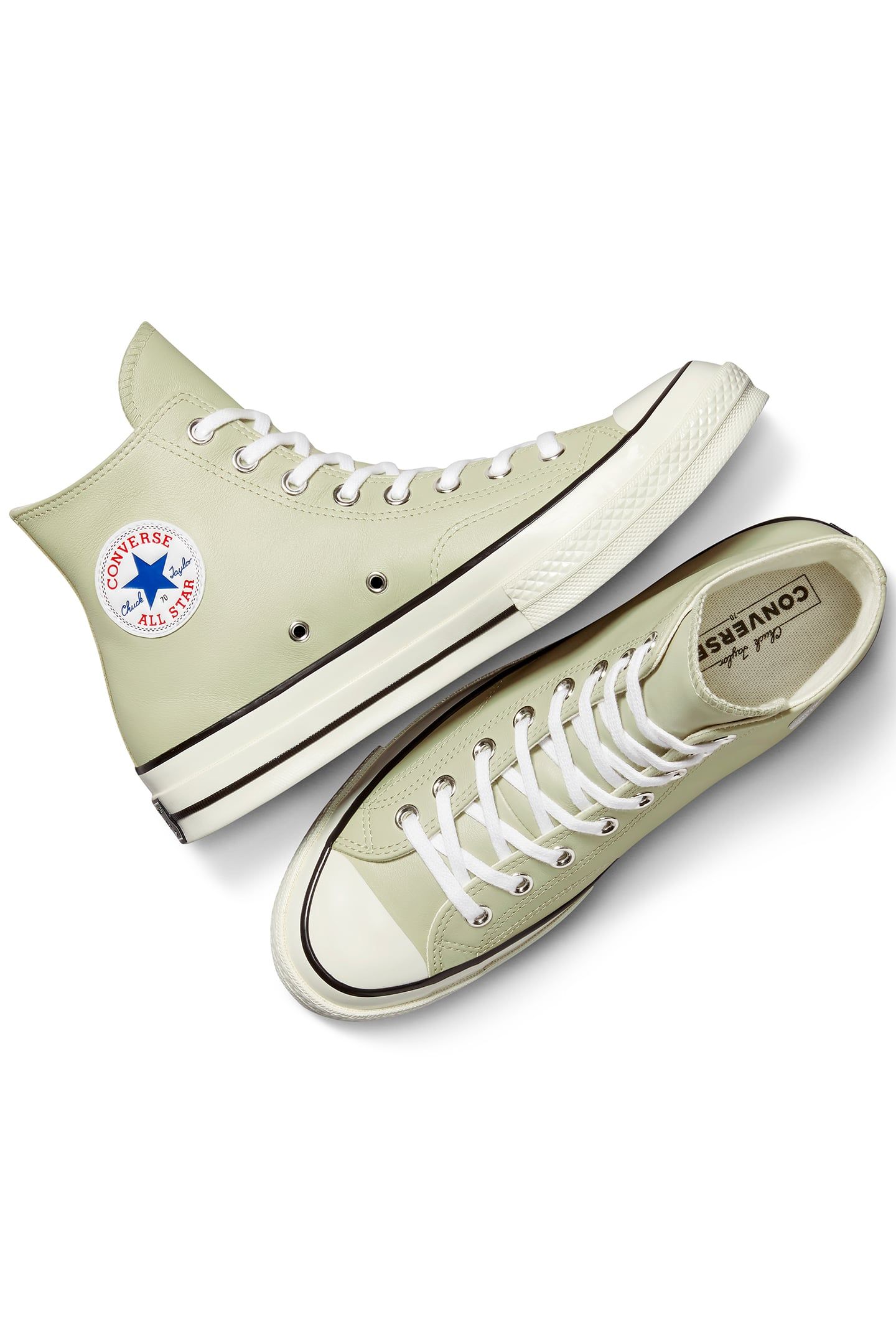 CHUCK 70 LEATHER PALE SURPLUS/RED/WHITE 3